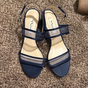 Nina Women's Navy Strappy Sandals